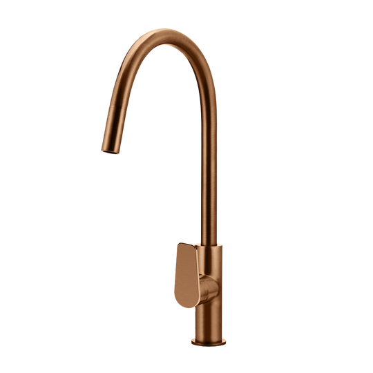 Round Paddle Piccola Pull Out Kitchen Laundry Tap Mixer Tap Lustre Bronze