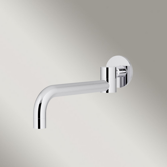 Round Swivel Wall Spout Polished Chrome