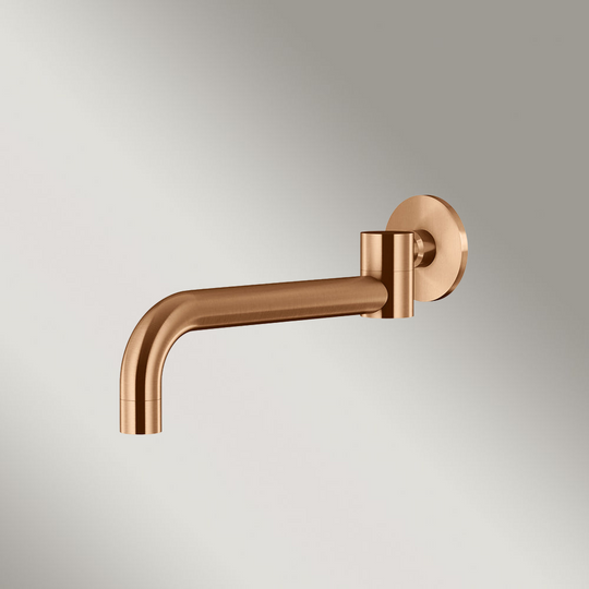 Round Swivel Wall Spout Lustre Bronze