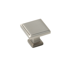 Momo Handles Momo Lucca Square Knob 30mm Dull Brushed Nickel