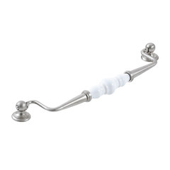 Momo Handles Momo Trianon Swivel Bail 224mm White & Brushed Nickel