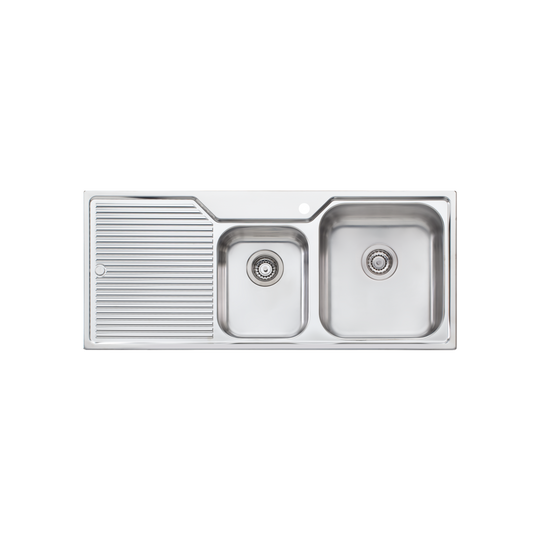 Nu-Petite 1 And 3/4 Bowl Topmount Sink With Left Drainboard Stainless Steel