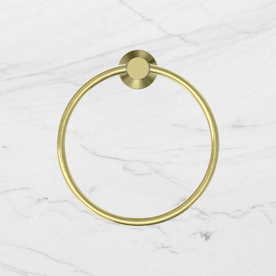 Mecca Hand Towel Ring Brushed Gold