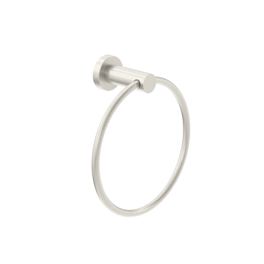 Nero Classic Hand Towel Ring Brushed Nickel Buildmat