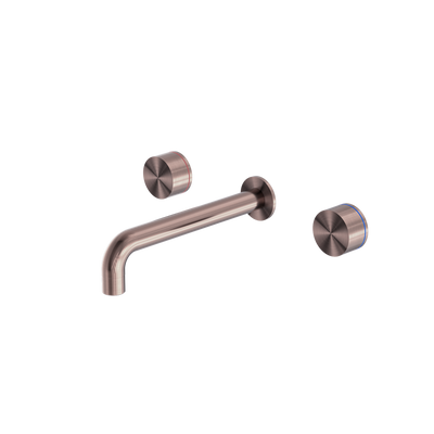 Nero Kara Wall Basin Set 180mm Brushed Bronze