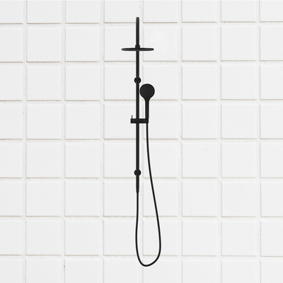 Mecca Twin Shower with Air Shower Matte Black