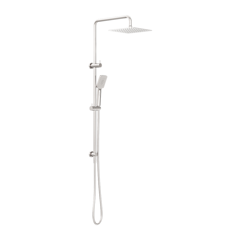 Square Project Twin Shower Brushed Nickel