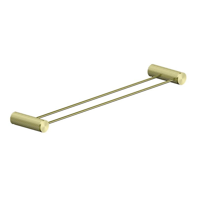 Opal Double Towel Rail 600mm Brushed Gold