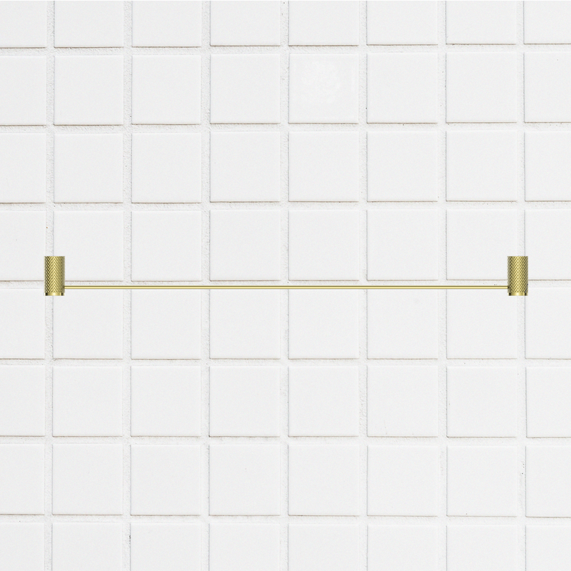 Opal Single Towel Rail 800mm Brushed Gold