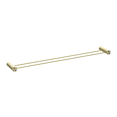 Nero Opal Double Towel Rail 800mm Brushed Gold