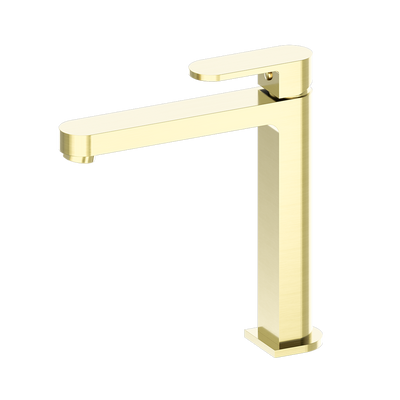 Nero Ecco Tall Basin Mixer Brushed Gold