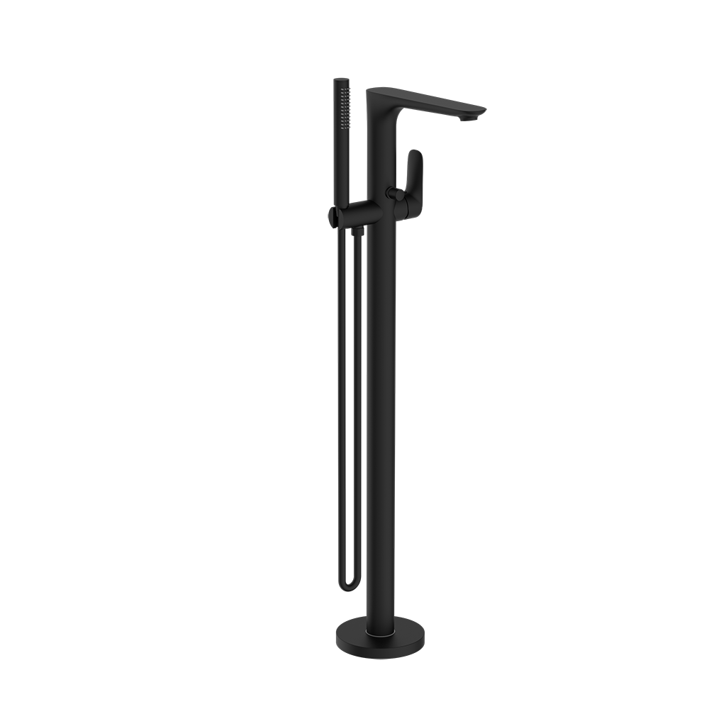 Nero Bianca Freestanding Bath Mixer with Hand Shower Matte Black Buildmat