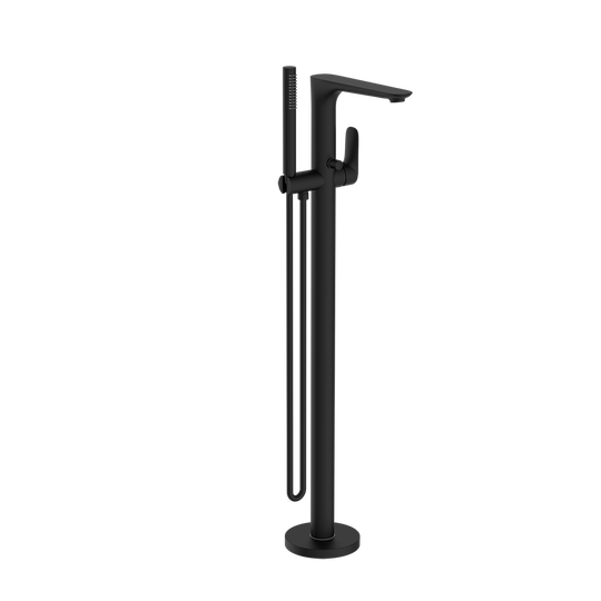 Nero Bianca Freestanding Bath Mixer with Hand Shower Matte Black