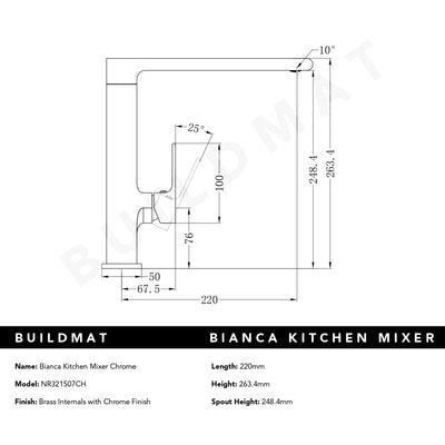 Bianca Kitchen Mixer Chrome