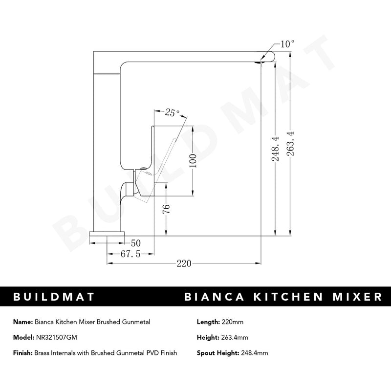 Bianca Kitchen Mixer Gunmetal