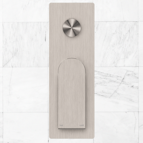 Nero Bianca Shower Mixer with Divertor Brushed Nickel