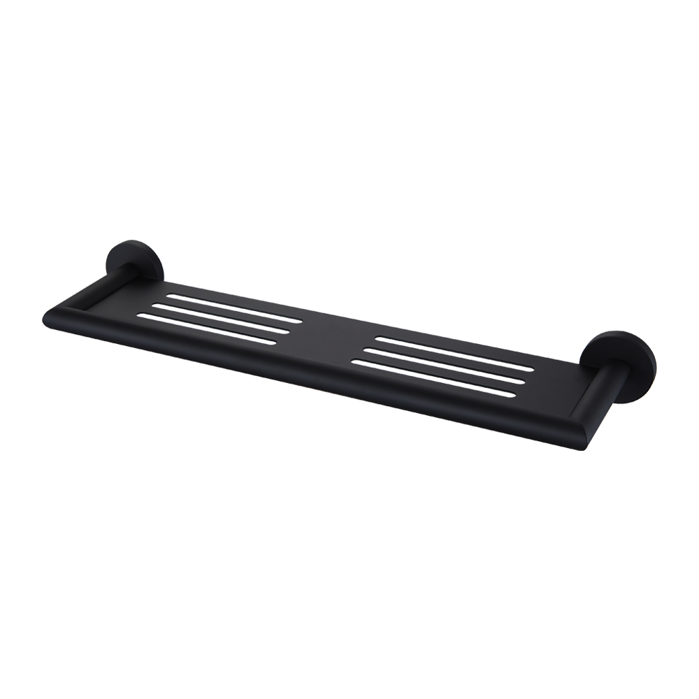Nero Dolce Metal Shower Shelf Matte Black Buildmat