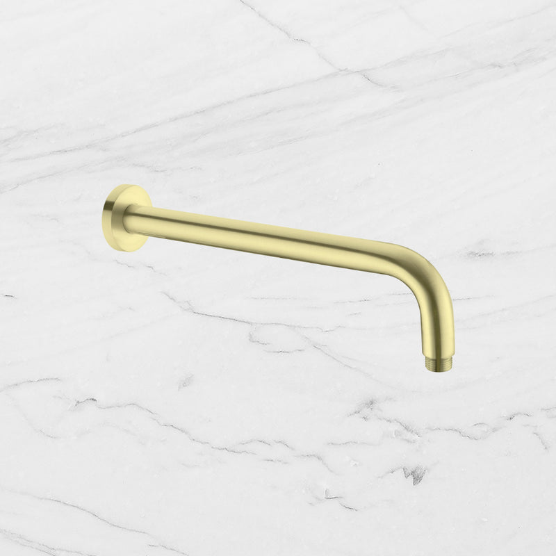 Round Shower Arm Brushed Gold