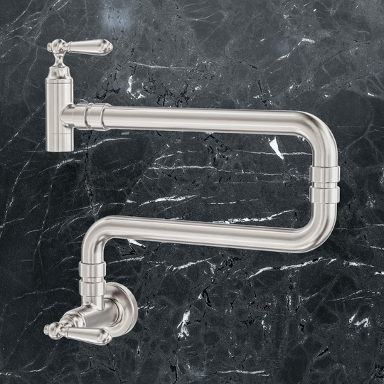 Nero York Wall Mounted Pot Filler Brushed Nickel