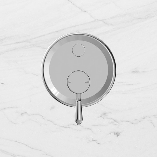 Nero York Shower Mixer with Divertor with Metal Lever Chrome