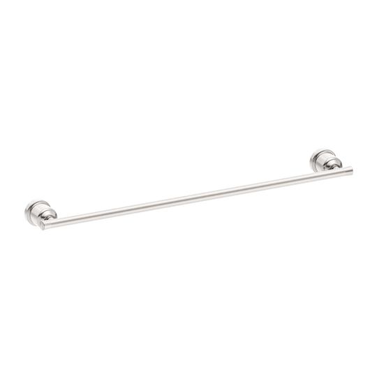 Nero York Single Towel Rail 600mm Brushed Nickel