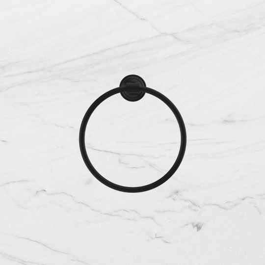 Nero York Towel Ring Matte Black