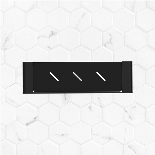 Nero Bianca Metal Shower Shelf Matte Black