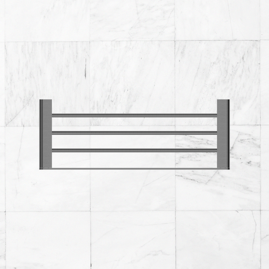 Nero Bianca Towel Rack Brushed Gunmetal