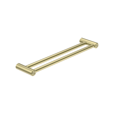 Nero Mecca Care 25mm Double Towel Grab Rail 600mm Brushed Gold
