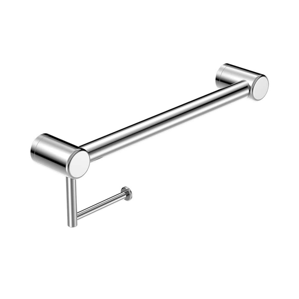 Nero Mecca Care 32mm Grab Rail Toilet Roll Holder 450mm Chrome Buildmat