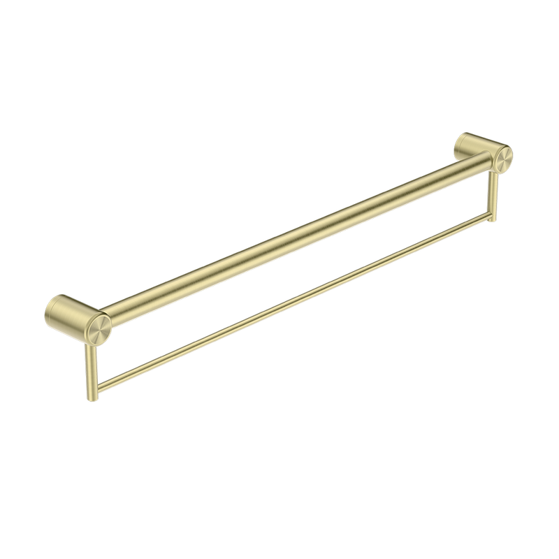Mecca Care 32mm Grab Rail with Towel Holder 900mm Brushed Gold