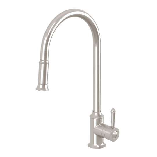 Nostalgia Pull Out Sink Laundry Tap Mixer 230mm Lead Free Brushed Nickel