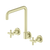Nero X Plus Wall Kitchen Set Swivel Spout Brushed Gold