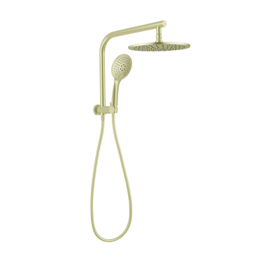 Nero Mecca 2 In 1 Twin Shower Brushed Gold