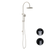 Nero Opal Twin Shower With Air Shower Brushed Nickel