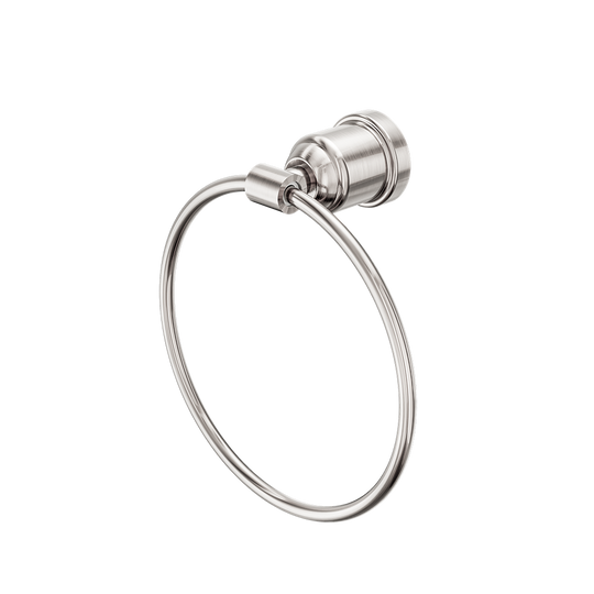 Nero York Towel Ring Brushed Nickel