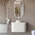 Otti Bondi 750mm Satin White Fluted Wall Hung Curve Vanity