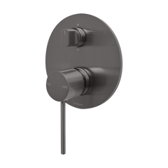 Phoenix Vivid Slimline SwitchMix Shower / Bath Diverter Mixer Fit-Off Kit Brushed Carbon