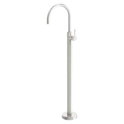 Phoenix Vivid Slimline Oval Floor Mounted Bath Mixer Brushed Nickel