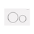 Oliveri Concealed Cistern Flush Plate With Round Buttons White