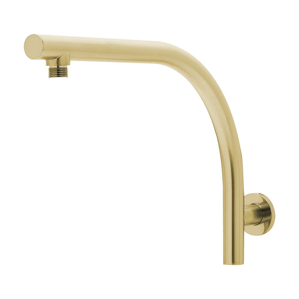 Rush High-Rise Shower Arm Brushed Gold