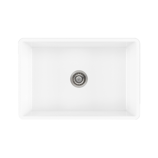 Sicily Fireclay Farmhouse Undermount Sink White