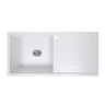 Alma Randall 1000x500 White Granite Right Drainboard Single Bowl Tap Landing Sink