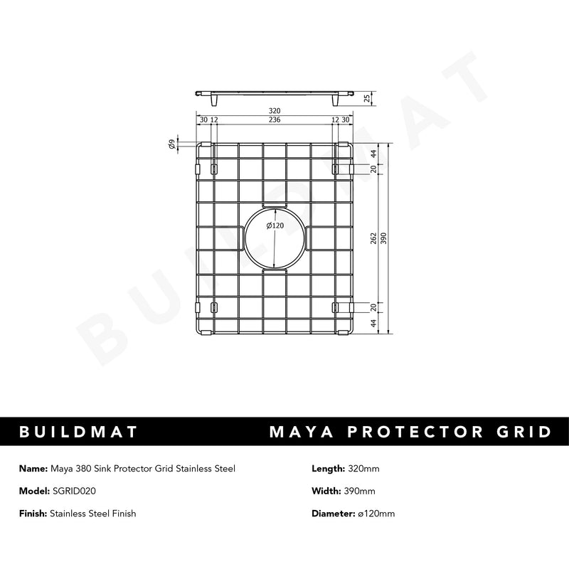 Maya 380 Sink Protector Grid