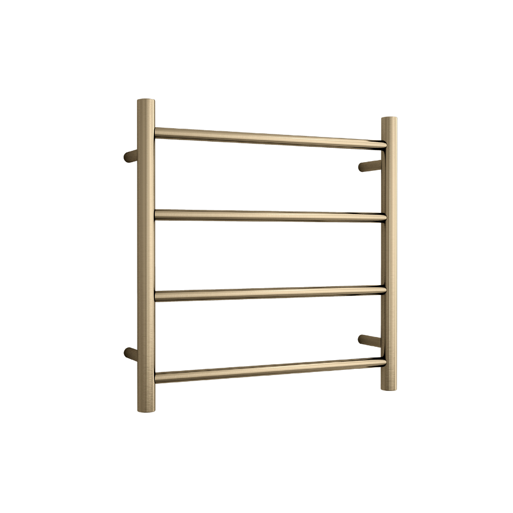 Thermogroup Round Ladder Heated Towel Rail Brushed Brass Gold Buildmat
