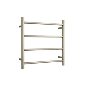 Round Ladder Heated Towel Rail Brushed Nickel