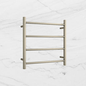 Round Ladder Heated Towel Rail Brushed Nickel