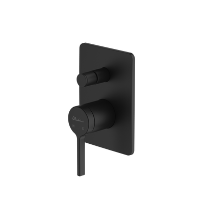 Oliveri Stockholm Wall Mixer With Diverter Matte Black