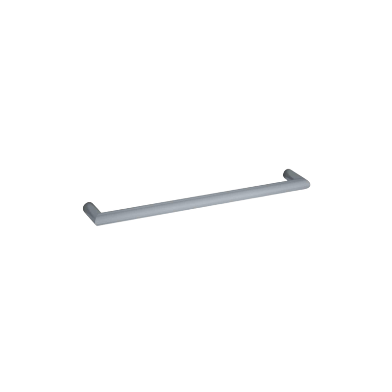 Round Single Bar Heated Towel Rail Brushed Gunmetal