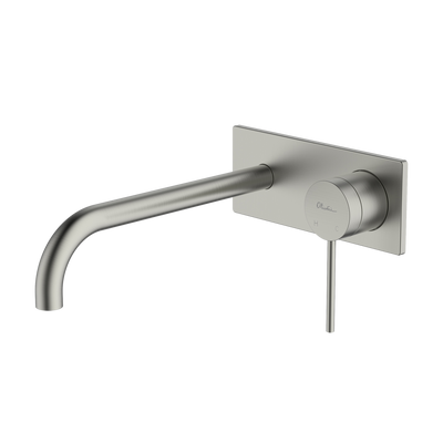 Oliveri Venice Curved Wall Mixer Set Brushed Nickel